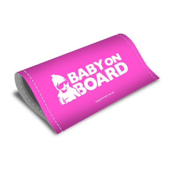 car tag - Tag Your Car - Baby on Board - pink