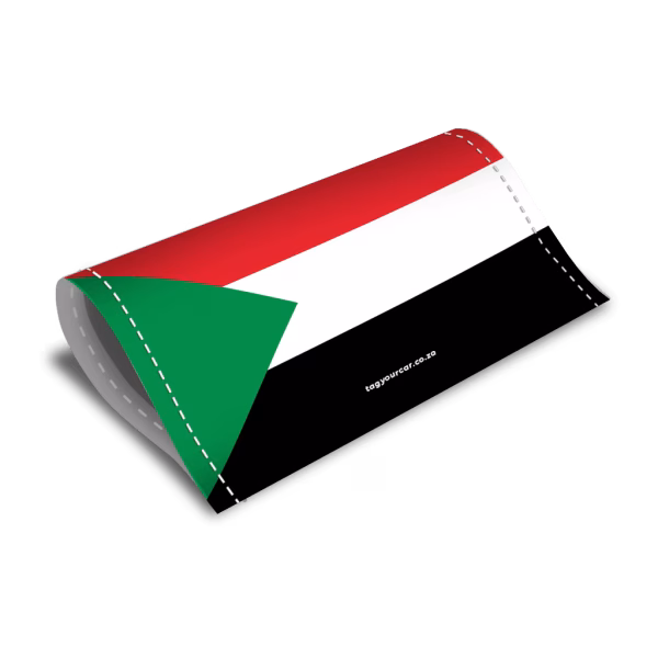 Tag Your Car - Sudan Flag - car tag